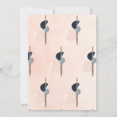 Fluit Overweging Abstract Blush Pink & Blue Gold Kaart (Achterkant)