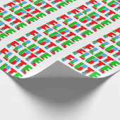 Fluit Patchwork Tekst wrapping papier (Hoek)