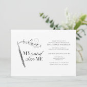 Fluit recital Mijn toverstok Koos Mij Quote Zwart Kaart (Staand voorkant)