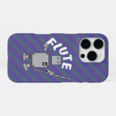 Fluit Robot Tekst iPhone Hoesje (Achterkant horizontaal)