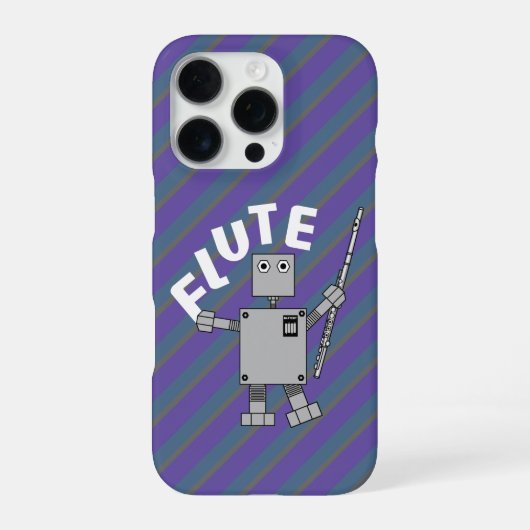 Fluit Robot Tekst iPhone Hoesje (Achterkant)