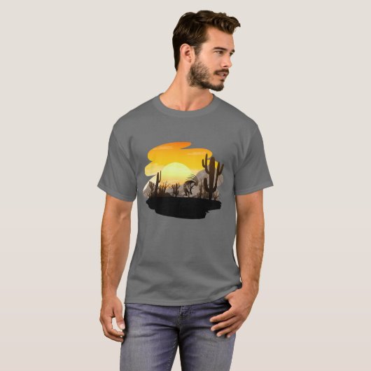 Fluit Spelen Desert Kokopelli T-shirt (Voorkant volledig)