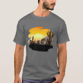 Fluit Spelen Desert Kokopelli T-shirt (Voorkant)