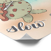 Fluit Spelen Schildpad Poster (Hoek)