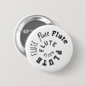 Fluit Spiraaltekst Ronde Button 5,7 Cm (Voorkant /achterkant)