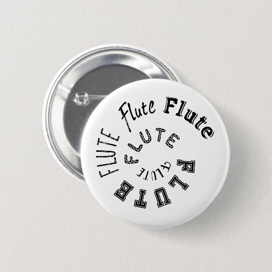 Fluit Spiraaltekst Ronde Button 5,7 Cm (Voorkant /achterkant)