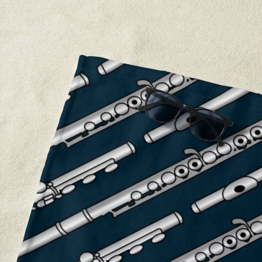 Fluit Tekenpatroon Strandlaken (In situ)