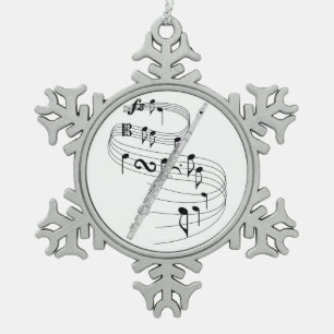 Fluit Tin Sneeuwvlok Ornament