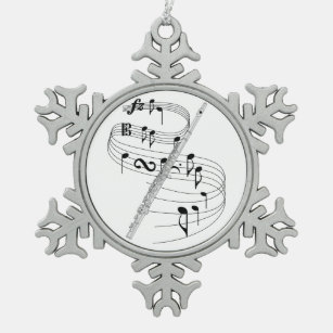 Fluit Tin Sneeuwvlok Ornament