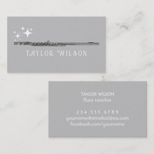 fluit Visitekaartje (Voorkant / Achterkant)