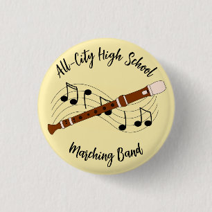 Fluit Woodwind Design Button