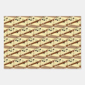 Fluit Woodwind Muzikaal Ontwerp Inpakpapier Vel (Voorkant 2)