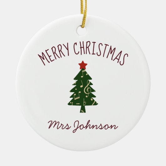 Fluitdocent  kerstcadeau Ornament (Voorkant)