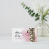 Fluitdocent waterverf achtergrond visitekaartje (Staand voorkant)