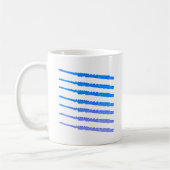 fluiten blauw ombre patroon koffiemok (Links)
