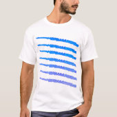 fluiten blauw ombre patroon t-shirt (Voorkant)