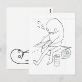 fluiten, fluiten en drinken van bier briefkaart (Voorkant / Achterkant)