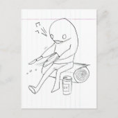 fluiten, fluiten en drinken van bier briefkaart (Voorkant)