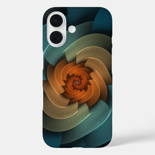 Fluiten in de donkerblauwe Abstracte spiraal Case-Mate iPhone Case (Achterkant)