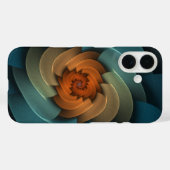 Fluiten in de donkerblauwe Abstracte spiraal Case-Mate iPhone Case (Achterkant (horizontaal))