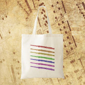 Fluiten Kleurrijke Regenboog Tote Bag
