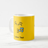 Fluitend gezicht met lachende ogen Mok (Voorkant links)