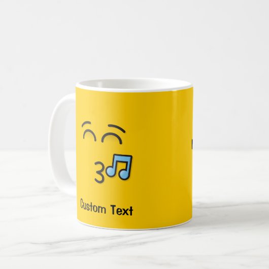 Fluitend gezicht met lachende ogen Mok (Voorkant links)