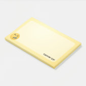 Fluitend Gezicht met Lachende Ogen Post-it Notes (Schuin)