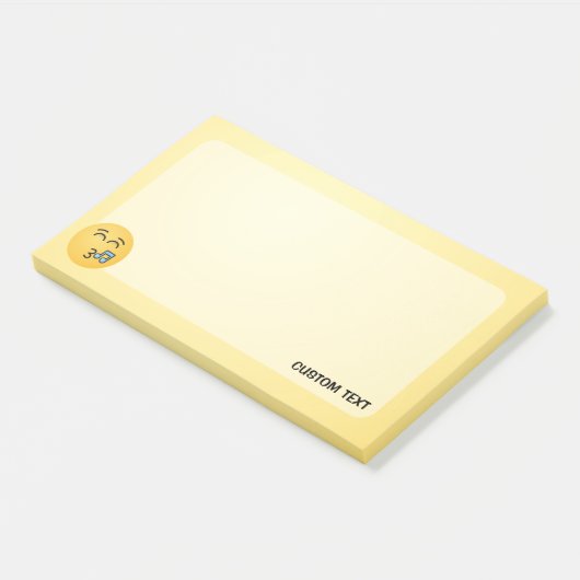 Fluitend Gezicht met Lachende Ogen Post-it Notes (Schuin)