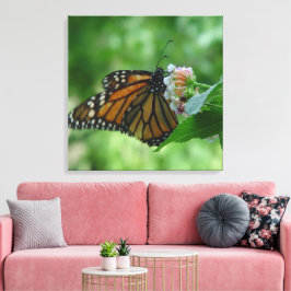 Fluitend monarchvlinderdoek canvas afdruk