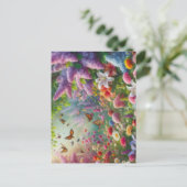 Fluitende bloem briefkaart (Staand voorkant)