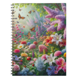Fluitende bloem notitieboek