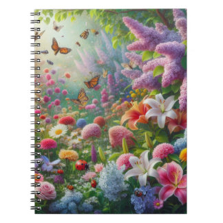 Fluitende bloem notitieboek