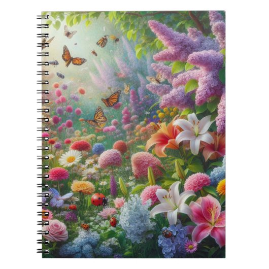Fluitende bloem notitieboek (Voorkant)
