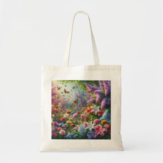 Fluitende bloem tote bag (Voorkant)