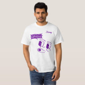 Fluitende Cartoon Gezicht  Mannen T-shirt (Voorkant volledig)