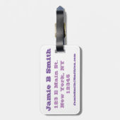 Fluitende Floral () Bagagelabel (Achterkant verticaal)