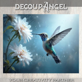 Fluitende Kolibrie Decoupage Tissuepapier