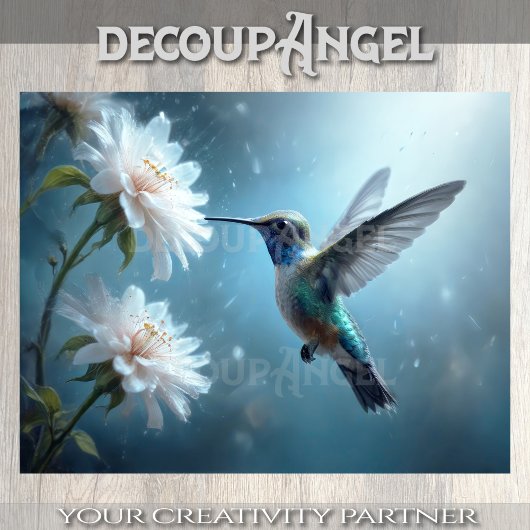 Fluitende Kolibrie Decoupage Tissuepapier