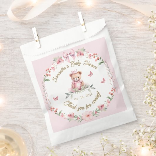 Fluitende lekkernijen: Blooms & Butterflies Baby Bedankzakje (Geknipt)