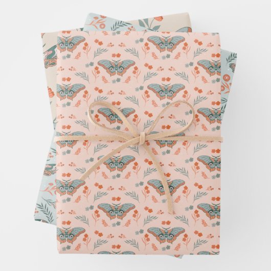 Fluitende momenten: Moth Magic Inpakpapier Vel (In situ)