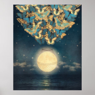 Fluitende Moonrise Poster