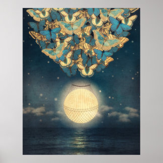 Fluitende Moonrise Poster