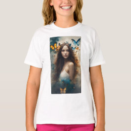 Fluitende nostalgie:  vlinder collage T- T-shirt