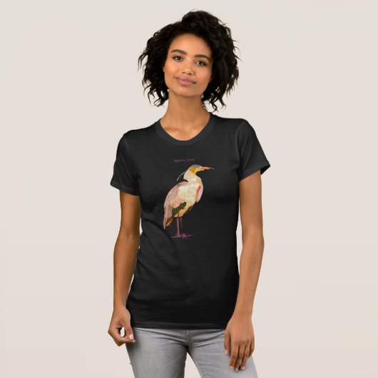 Fluitende reiger t-shirt (Voorkant volledig)