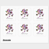 Fluitende vlinders Bookplate Sticker (Vel)