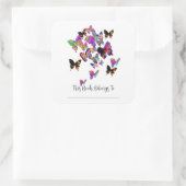 Fluitende vlinders Bookplate Sticker (Tas)