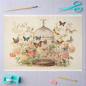 Fluitende vrienden: Vogelkooi Decoupage Tissuepapier (Craft)