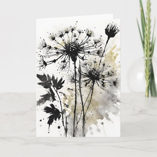 Fluitenkruid - Aquarel bloemen Kaart (Voorkant)