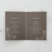 Fluitenkruid bloemhoofd bruiloft programma (Binnen)